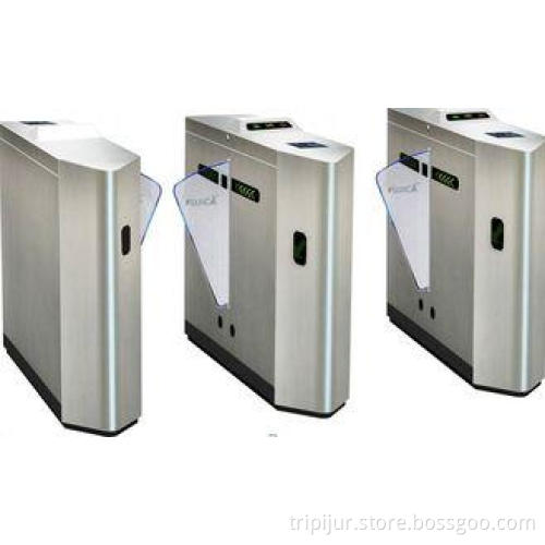 Pedestrian Control Flap Barrier 100W , 500MM Channel Width